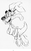 Concept art of Ripper Roo from The Crash Bandicoot Files.