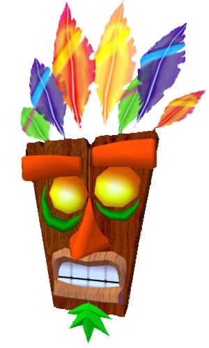 FYeahTattoos.com — Crash Bandicoot Mask-Aku Aku. Done by Phil