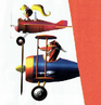 Render of Crash and Coco in their biplanes from the Japanese manual.