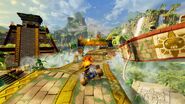 Lions around the finish line of Papu's Pyramid in Nitro-Fueled