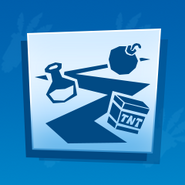 A beaker in the icon of the "Expert Dodger" trophy for Crash Team Racing: Nitro-Fueled