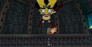 Crash kicks Cortex off