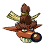 Caveman Fake Crash's portrait sticker from Crash Team Racing Nitro-Fueled