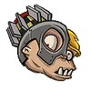 N. Gin's portrait sticker from Crash Team Racing Nitro-Fueled