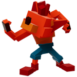 Promo render of Crash's Blocky skin.