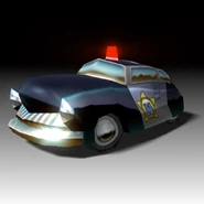 Promotional render of a Police Car for Warped