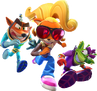 Render used in-game of some of Crash and Coco's skins