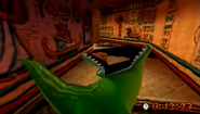 A green crocodile as seen in Tomb Time.