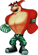 A Japanese render of Crunch Bandicoot