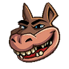 Dingodile's portrait sticker from Crash Team Racing Nitro-Fueled