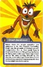Crash's collector's card