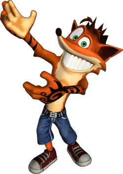 official render of Crash Bandicoot from Crash of the Titans. i