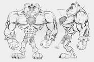 Concept art of Koala Kong's figure