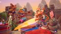 N. Brio, Dingodile, Tawna and Coco in Tiki Towers.