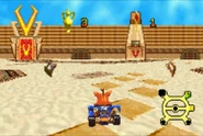 Velo's Citadel in the Game Boy Advance version of Crash Nitro Kart.