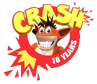 Crash on the 10th anniversary logo