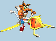 Artwork of Crash riding the Firefly