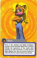 Coco's collector's card included with a limited edition of Crash Bandicoot Fusion in Europe