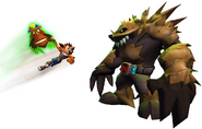 Crash attacking a Spike
