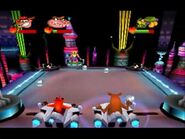 Crash and Dingodile vs. Oxide in the final boss fight.