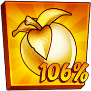 A Golden Wumpa in the icon of the "OVER-Overachiever" trophy for It's About Time