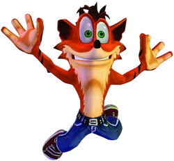 official render of Crash Bandicoot from Crash of the Titans. i