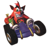 Promotional artwork of Crash from Crash Team Racing