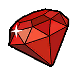 Red gem sticker