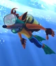 Crash swimming in his Scuba gear