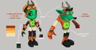 Concept art of Crash and Coco's N. Tropy skins.