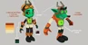 Concept art of Crash and Coco's N. Tropy skins