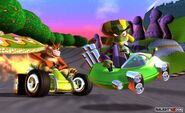 Promotional art featuring Nitros Oxide for Crash Team Racing.