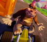 Dingodile after losing a race