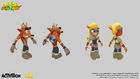 Concept art of Crash's Viking skin and Coco's Berserker skin.
