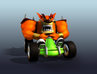 Promo render of Tiny in his green kart
