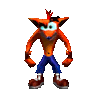 Crash doing his signature dance number