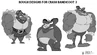 Early concepts of Koala Kong by Joe Pearson