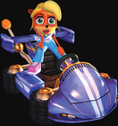 Coco in the Team Bandicoot kart