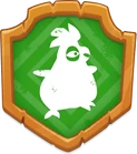 The chicken team badge