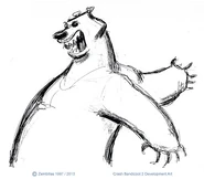 Concept art of polar bears by Charles Zembillas