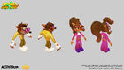 Concept art of Crash and Coco's Disco skins.