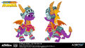 Concept art of Spyro's Ser Spyro skin by Guille Garcia.