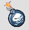 A Bowling Bomb icon from Crash Nitro Kart 2.