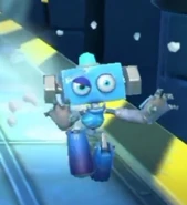 Frosty Zombot's henchman battle in On the Run!.