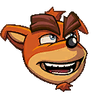 Crunch's portrait sticker from Crash Team Racing Nitro-Fueled