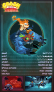 Promotional trading card of the Ratcicle for Crash of the Titans