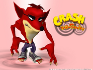 Promotional wallpaper featuring Evil Crash for Crash Twinsanity.