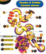 Map of Thunder Struck from the Prima strategy guide.