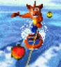 Crash wakeboarding in Crash Bandicoot 2: N-Tranced