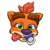 Baby Crash's portrait sticker from Crash Team Racing Nitro-Fueled